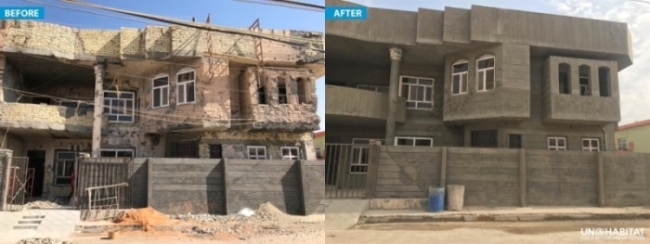 Japan's assistance to rehabilitate the damaged housing units in Ramadi through the projects implemented by UN-HABITAT